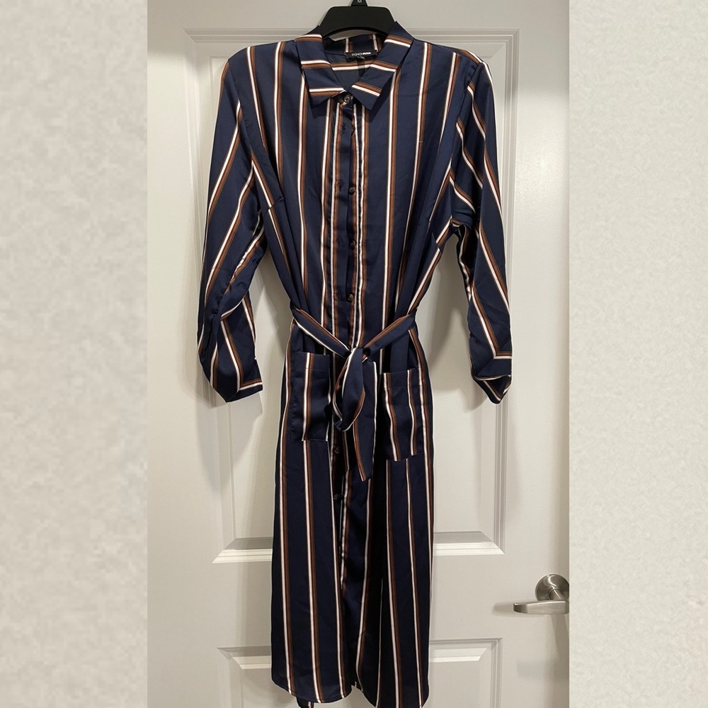 Fashion Nova XL Striped Sundress
